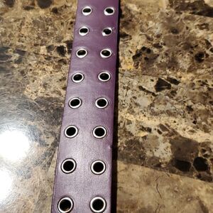 1.5 inch wide purple riveted belt